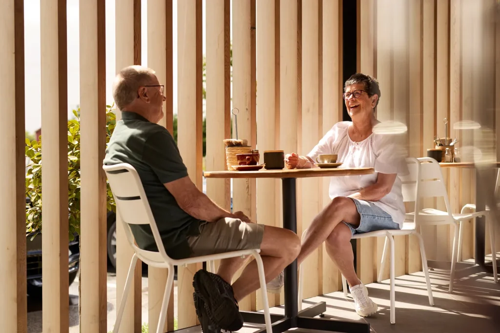 Tamahere Country Club residents enjoying a coffee at Mixture Cafe