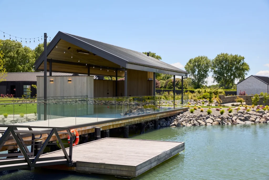 The Pavilion by the lake at Tamahere Country Club